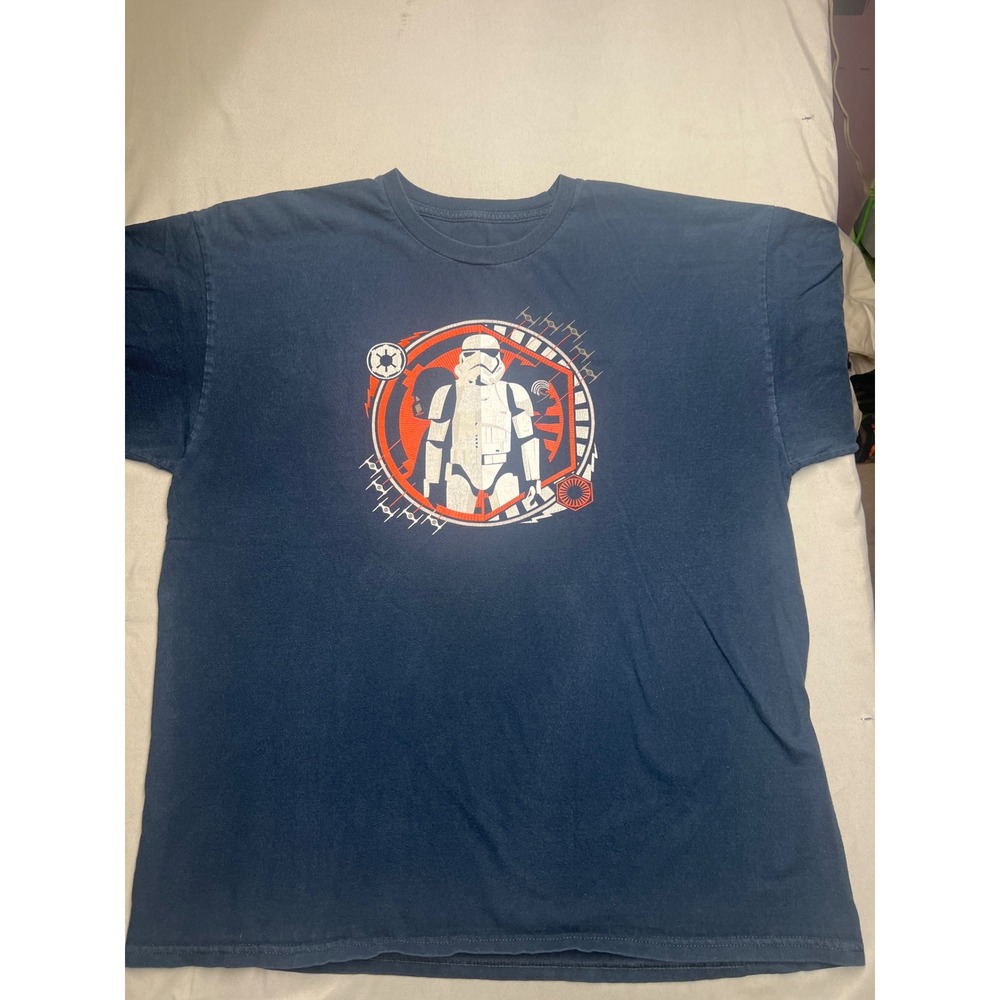 Star Wars Stormtrooper Graphic T-Shirt Mens Navy Blue Imperial Empire Tee XL